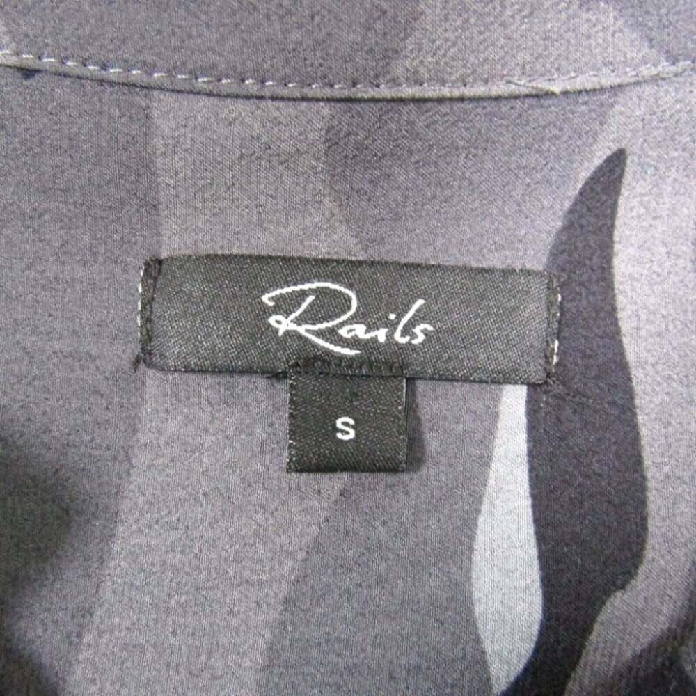 Rails Rhett Charcoal Gray Camo Button Up Top Wome… - image 8